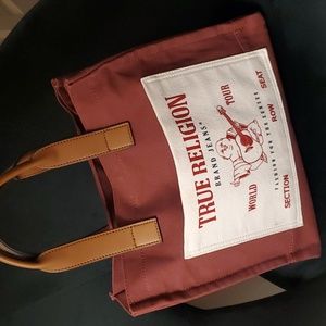 True Religion Burgundy Tote